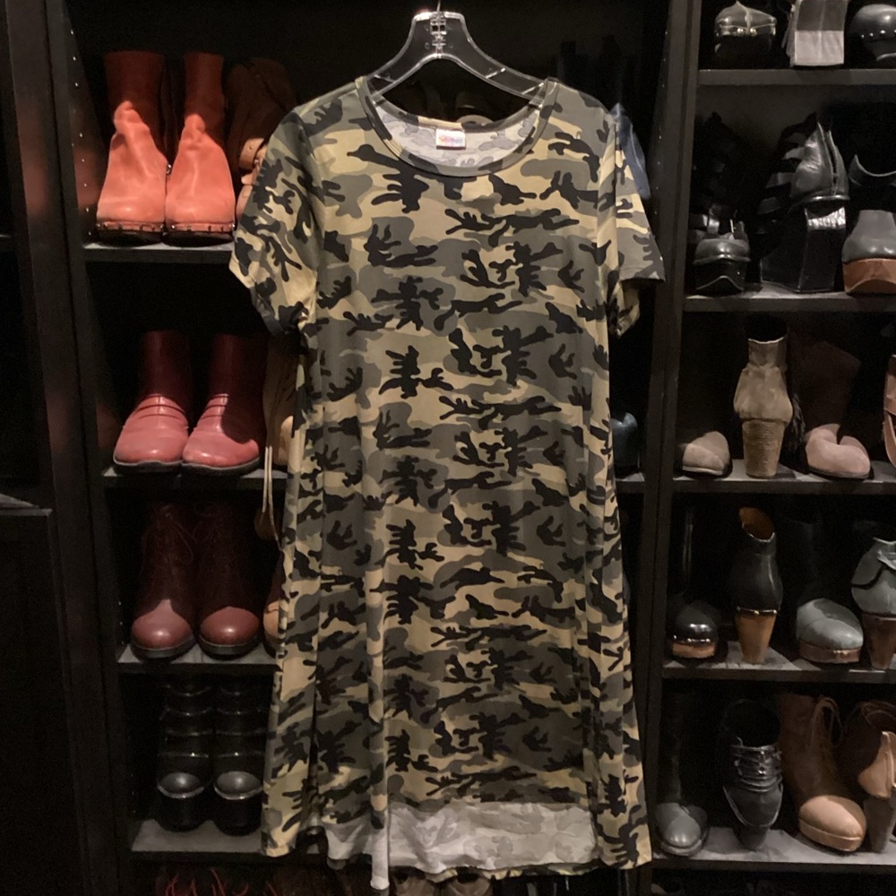 LuLaRoe Carly dress in camo